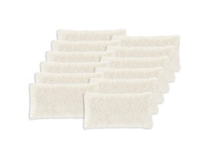 Lot de 2 coussins avec oreiller, coussins décoratifs heerlen blanc fleece pv cf50409