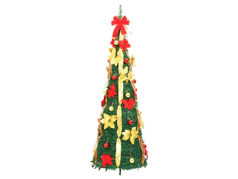  Sapin de noël artificiel, arbre de noël escamotable 200 led vert 210 cm  - Conforama E