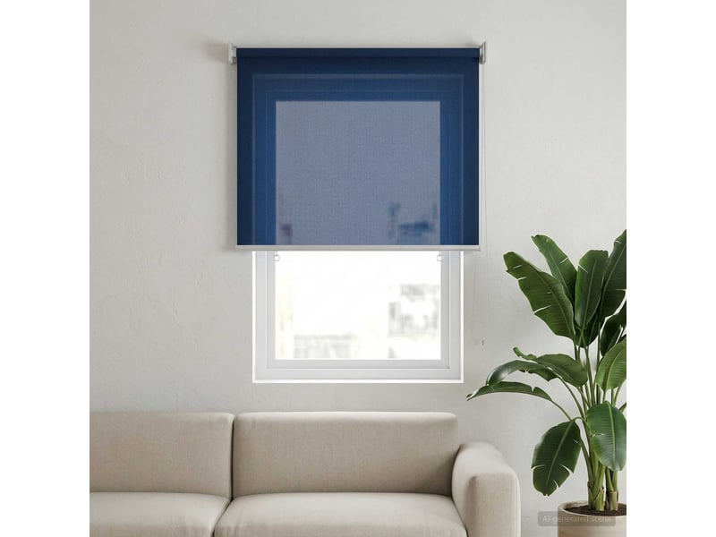  Store enrouleur extérieur, store à rouleau à 90% de blocage uv bleu 80 x 140 cm cf45199  - Conforama B