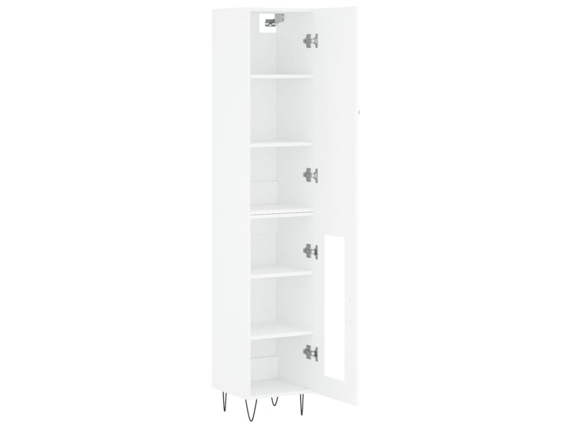  Buffet haut - bahut - meuble de rangement blanc 34,5x34x180 cm bois d'ingénierie  - Conforama D