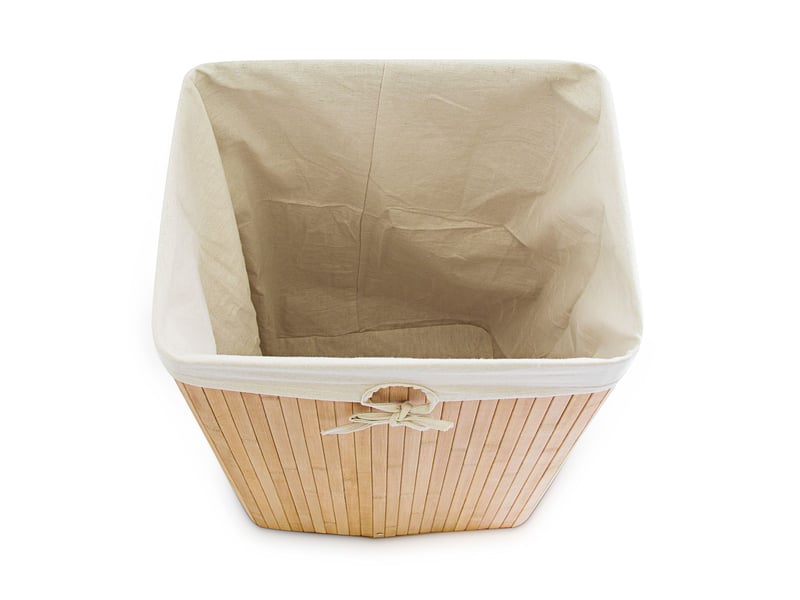  Panier à linge rectangulaire pliable avec poignées ventilation 65,5 x 43,5 x 33,5 cm en bambou naturel 13_0005749  - Conforama C