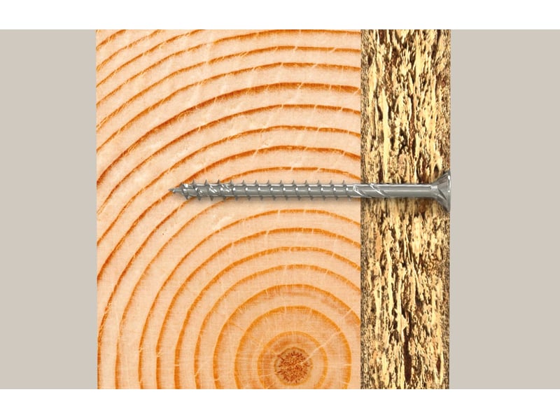  Fischer - vis à bois powerfast ii 5,0x45 tête fraisée, empreinte pz, zingué blanc, filetage partielboite de 500  - Conforama D