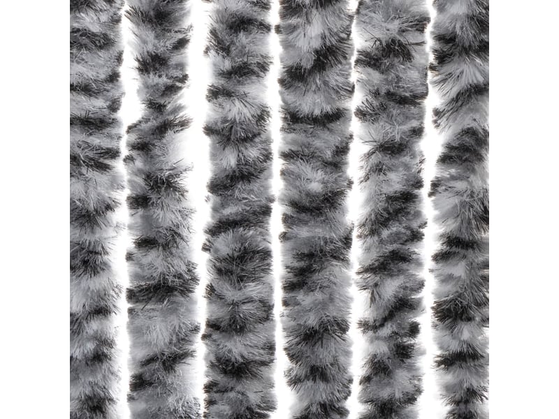  Rideau anti-mouches, moustiquaire gris et noir et blanc 118x220 cm chenille cf43555  - Conforama E