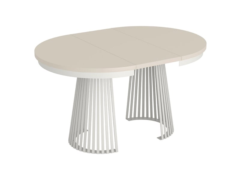  Selsey garda - table à manger ronde extensible - 100 cm - cachemireblanc Garda - Conforama D