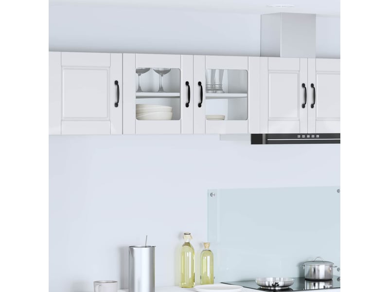  Meuble mural de cuisine, cabinet en verre mural blanc brillant 80x31x40cm shl5859  - Conforama B