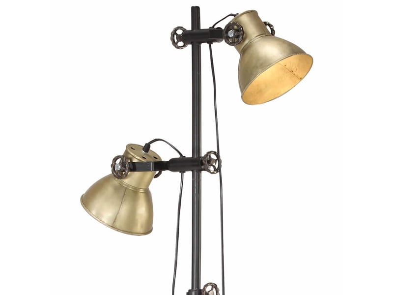  Lampadaire avec 2 abat-jour laiton e27 fonte  - Conforama E