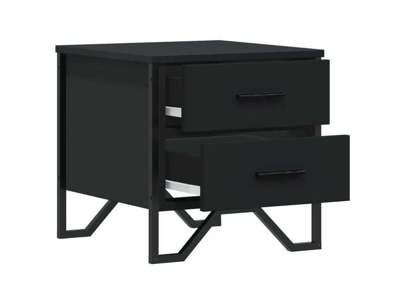  Table de chevet - cabinet de chevet - table de nuit noir 40x41x40 cm bois d’ingénierie  - Conforama E