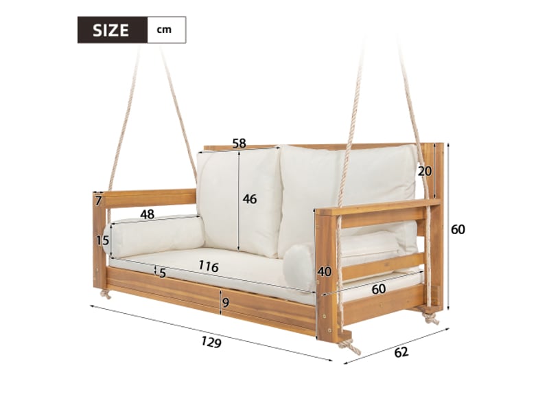 vidaXL Balançoire d'extérieur d'enfants simple et corde réglable bleu