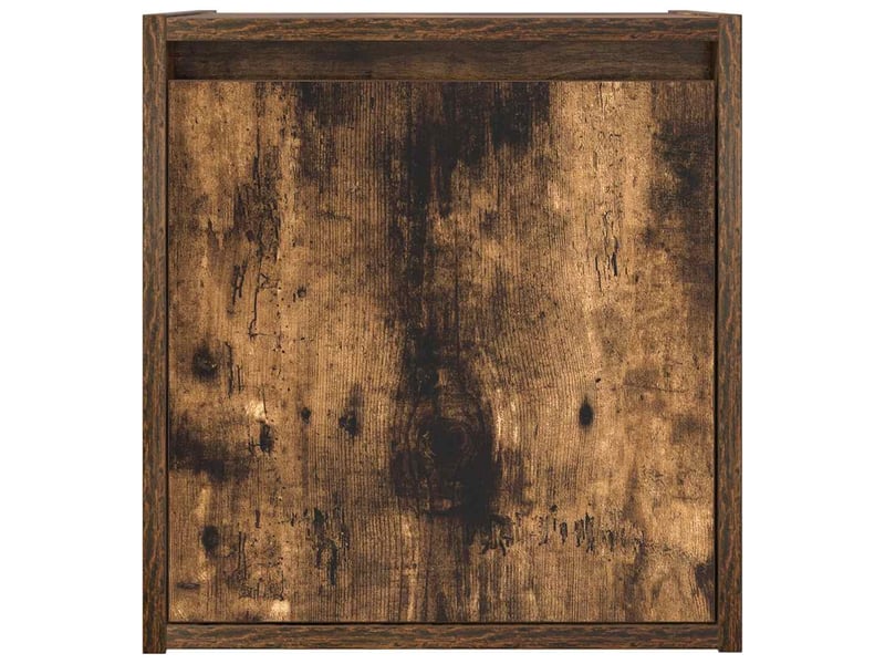  Table de chevet - cabinet de chevet - table de nuit murale chêne fumé 38x34x40 cm  - Conforama E