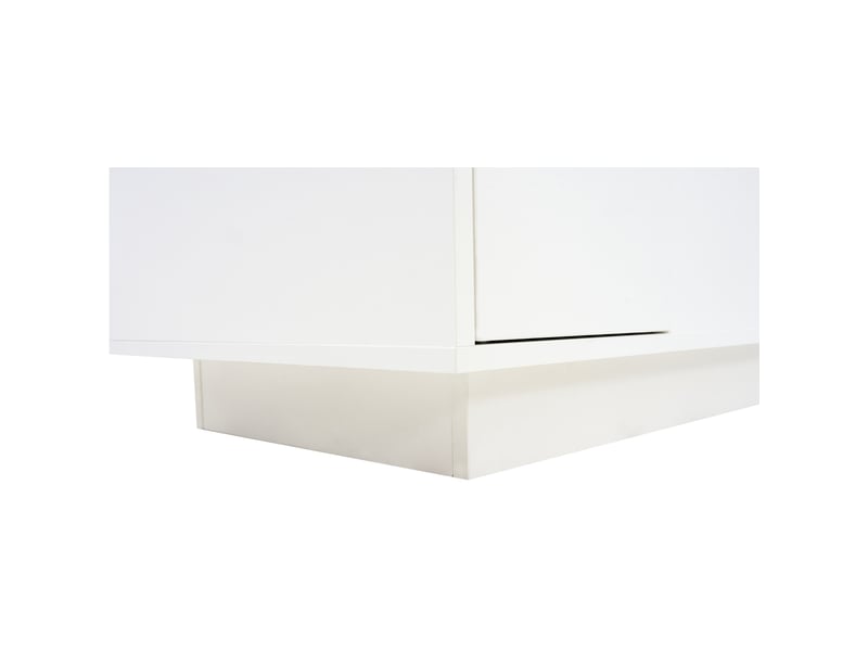 Table basse 100x50x55,5 cm relevable avec rangement, blanc et bois  - Conforama R