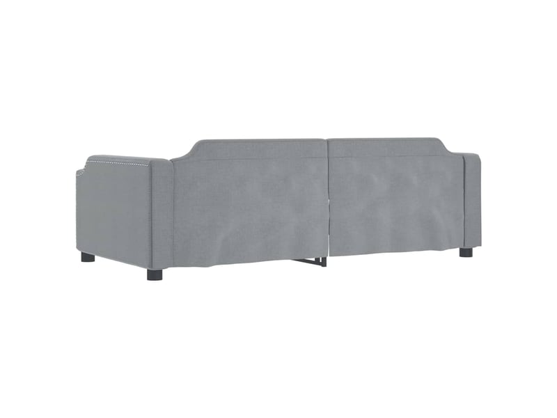  Lit simple- lit adulte -  lit de repos gris clair 100x200 cm tissu  - Conforama D