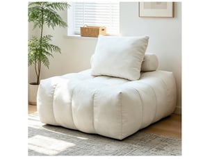 Fauteuil fixe <strong>MODENVIE</strong> <strong></strong> Velours blanc vendu A l'unité