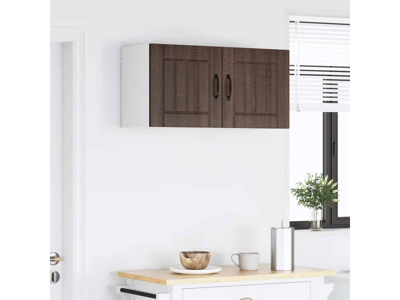 Meuble mural de cuisine, armoire de cuisine chêne brun 80x31x40cm bois d'ingénierie shl822 - Conforama D