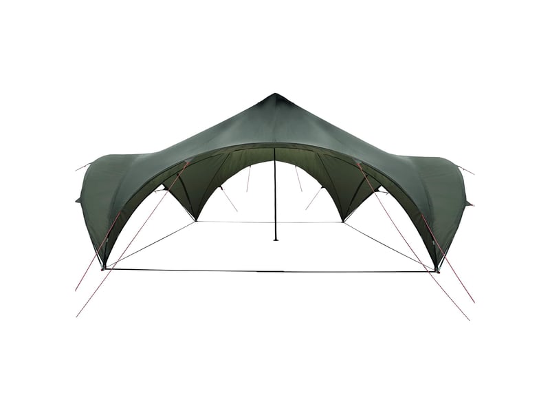  Tente de fête, tente de camping vert armée 600x600x400 cm polyester et acier  - Conforama C