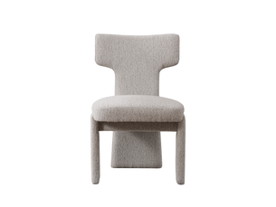 Ensemble 2 chaises d'appoint en velours chenille beige sans accoudoirs, dossier incurvé, pieds bois - salon & café
