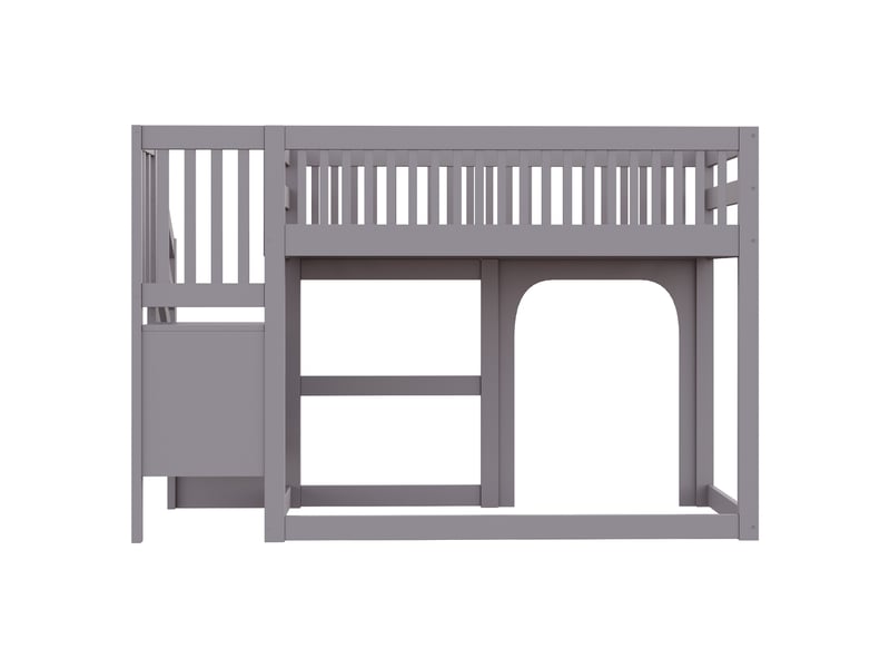 Lit jeune, 90x200 cm, éclairage led, rangement intégré, gris, poids 49 kg cao-LDB00658AAE-conf-NEW - Conforama R