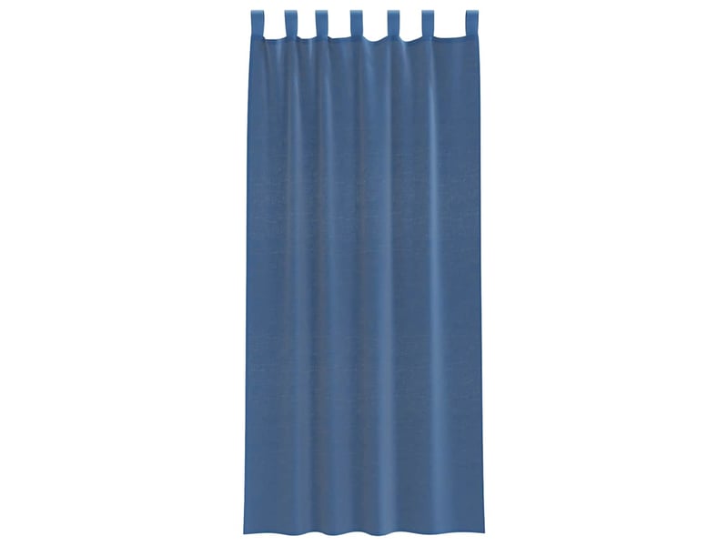  Lot de 2 rideaux en voile, voilages avec passe-tringles bleu royal cf44461  - Conforama D