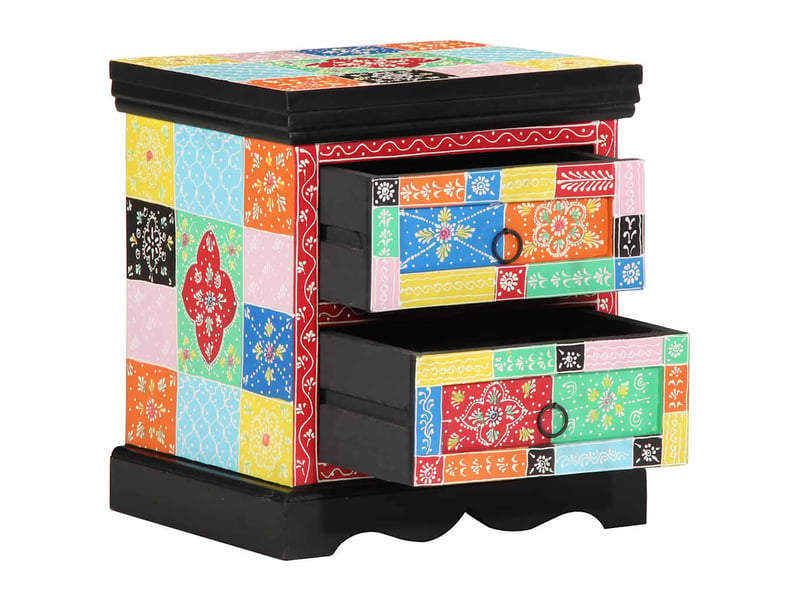  Table de chevet avec tiroir 2 pièces multicolore 40 x 35 x 45 cm  - Conforama C