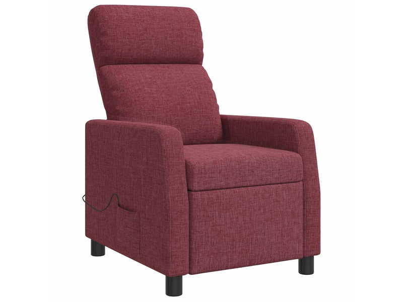  Vidaxl fauteuil de massage inclinable bordeaux tissu  - Conforama E