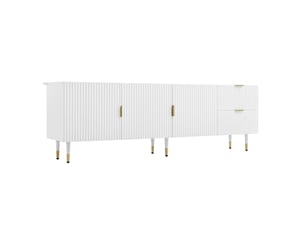 Meuble tv coloris blanc 170 cm <strong>MIVRAY </strong> <strong></strong>