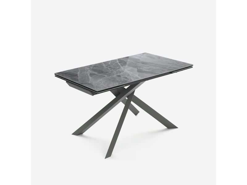  Table extensible en céramique et métal 160240x90 axis - anthracite  - Conforama A