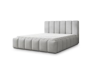 Lit coffre 200x200 cm <strong>MASSENO</strong>  <strong></strong> coloris gris