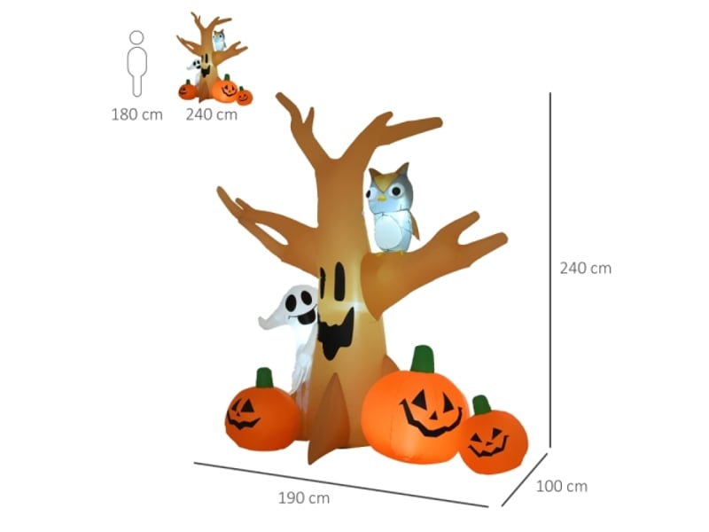  Décoration lumineuse fantôme gonflable d'halloween 120240 cm (arbre hanté gonflable)  - Conforama D