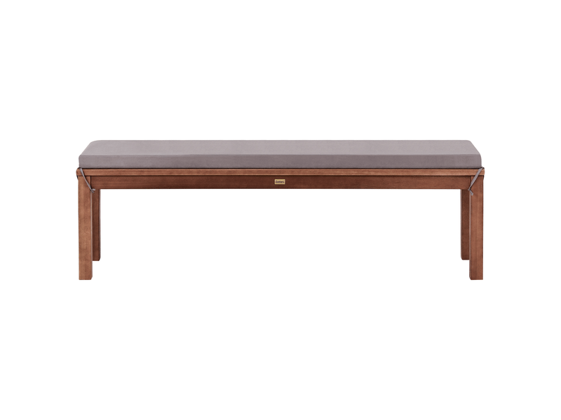  Banc avec coussin d'assise tuscania 160 cm bois d'eucalyptus gris  - Conforama A