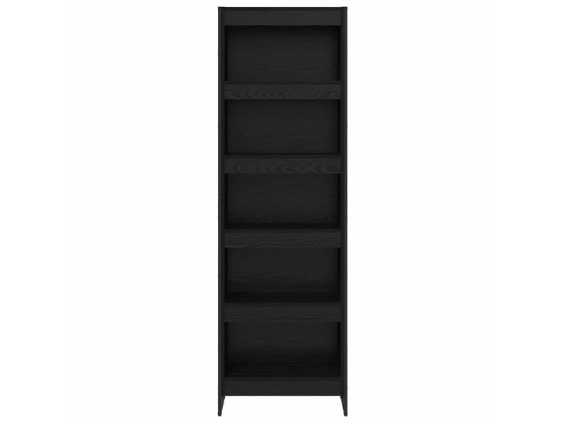  Bibliothèque, armoire à livres 60 x 30 x 189,5 cm bois d'ingénierie chêne noir  - Conforama E