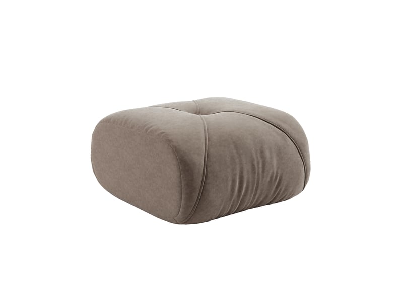  Elowin ottoman chenille-taupe  - Conforama A