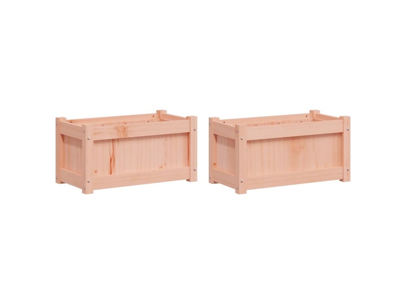  Jardinière - bac à fleurss 2 pcs bois massif douglas  - Conforama A