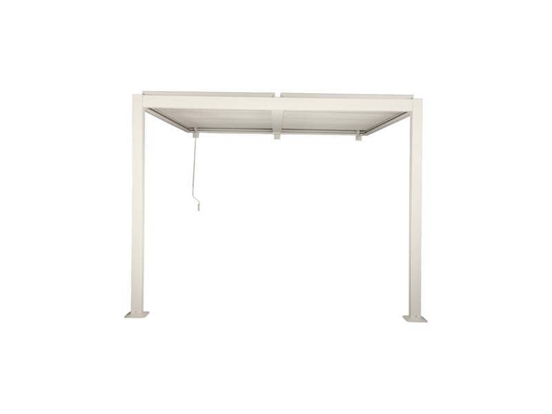  Pergola bioclimatique aluminium adossée lames orientables 3x3m palace beige  - Conforama E