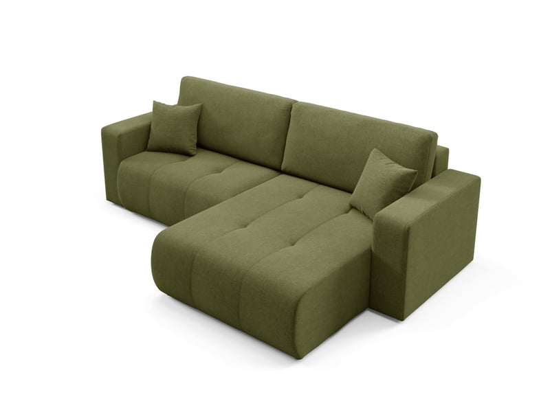 Canapé d'angle convertible molinio l vert  - Conforama D