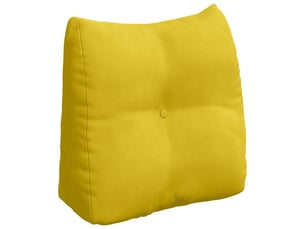Coussin de dos, coussin de dossier jaune 45 x 24 x 50 cm velours cf54760