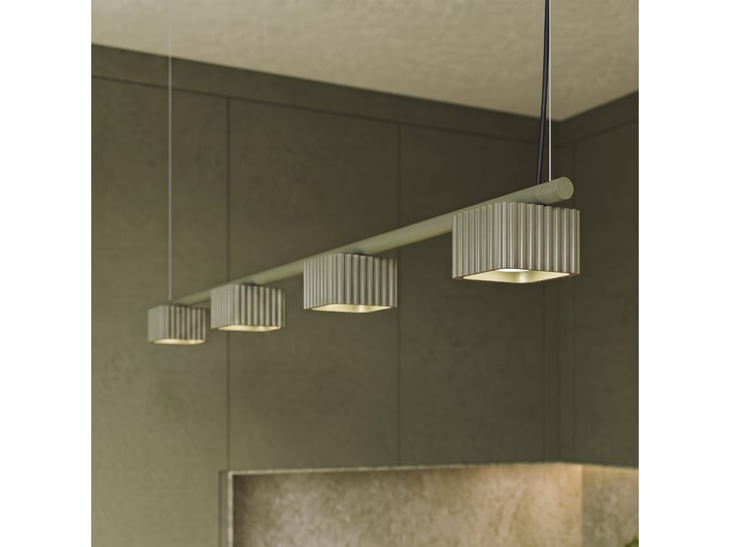 Lustre riff 4 vert olive gx53 aluminium moderne 208x122x10cm SL.3055 - Conforama D