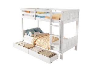 Lit superposé 2x90x200 cm WISHDOR coloris blanc