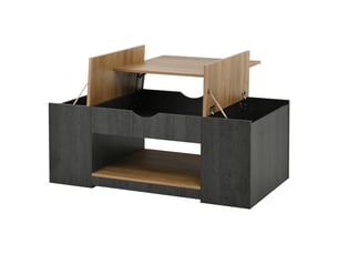 Table basse rectangulaire coloris noir MERAX table basse noir - 59.7 cmx109.5 cm