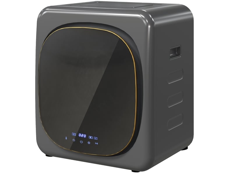  Mini sèche-linge à évacuation 48x40x56 cm 4 kg 6 programmes écran tactile led métal gris  - Conforama A