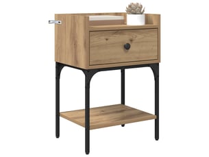 Table de chevet - cabinet de chevet - table de nuit chêne artisanal 40 x 29 x 60 cm