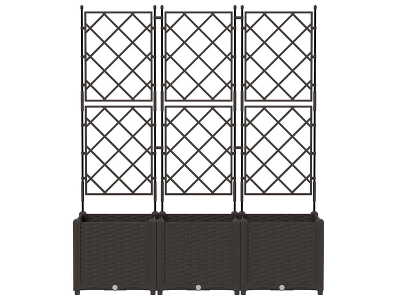  Jardinière - cache-pot de jardin 3 pcs marron 120 x 40 x 143 cm pp  - Conforama E