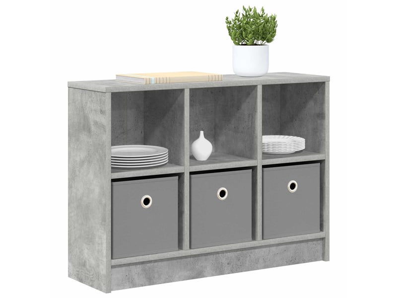 Buffet - bahut - meuble de rangement gris béton 73,5 x 22,5 x 53,5 cm  - Conforama C