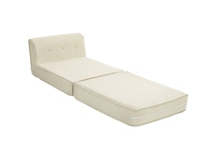 Canapé droit convertible <strong></strong> <strong></strong> 1 place Polyester blanc