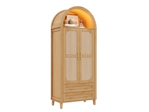 Armoire 2 porte(s)   2 tiroir(s) MODFU  coloris naturel largeur 76 cm