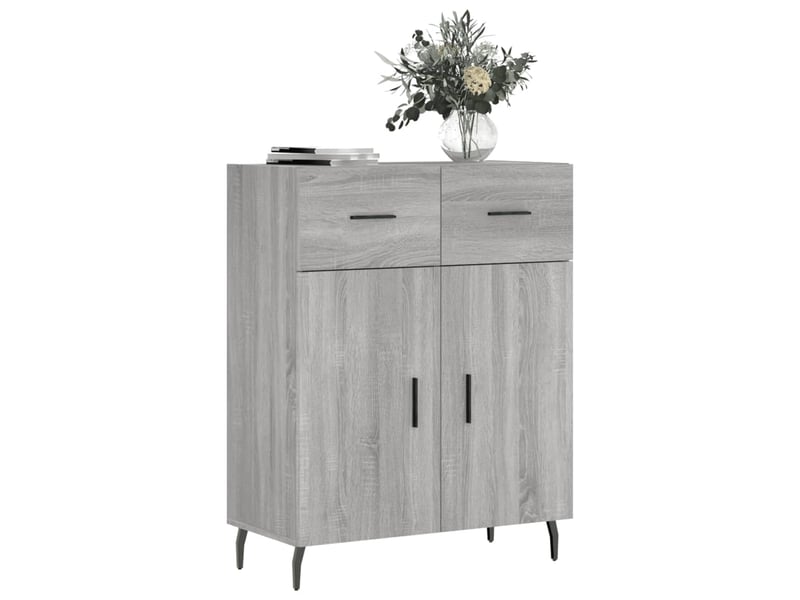  Buffet - bahut - meuble de rangement sonoma gris 69,5x34x90 cm bois d'ingénierie  - Conforama C