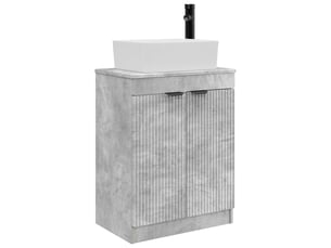 Meuble salle de bain avec évier, meuble de rangement gris béton 54x35x83 cm shl9892