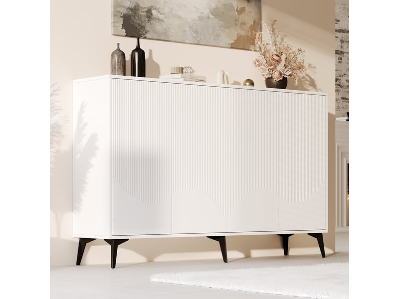  Lit superposé en pin et lvl naturel 90x200 cm avec escalier droit, rambarde, porte, protection anti-chute et espace libre aménageable sous le lit  - Conforama E
