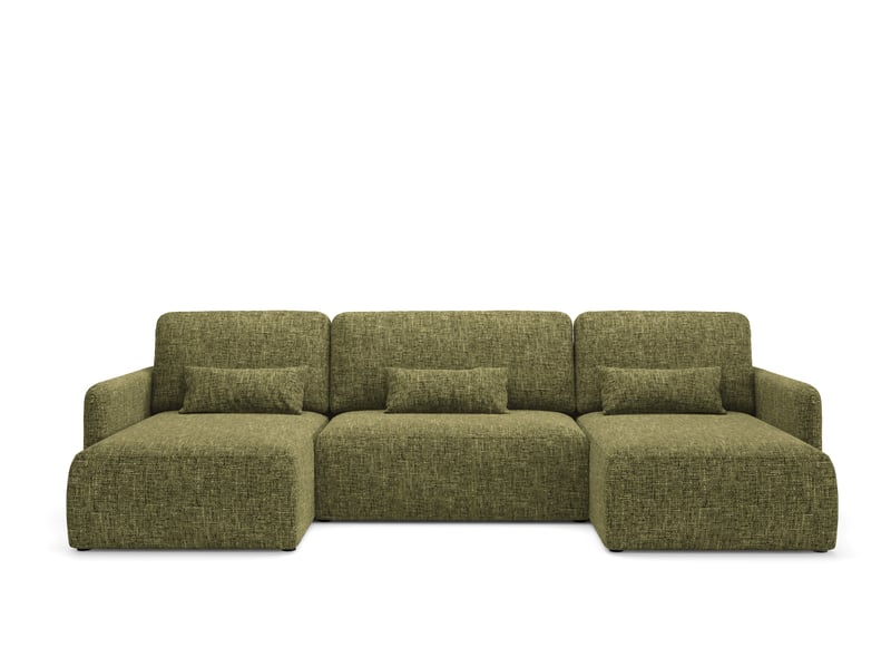  Canapé d'angle convertible livello u vert olive  - Conforama A