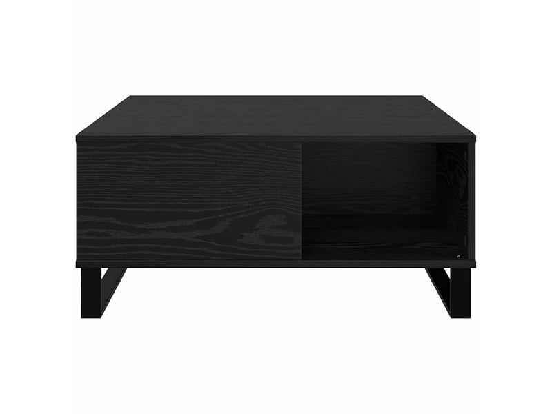 Table basse - table de salon - table à thé chêne noir 80 x 80 x 36,5 cm bois d'ingénierie - Conforama E