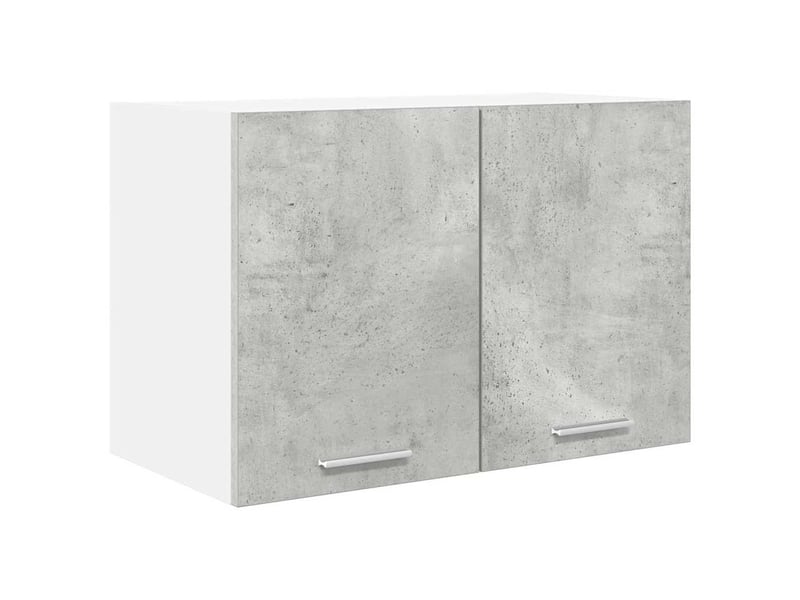 Meuble de rangement, armoire suspendue 2 pcs gris béton et blanc bois d'ingénierie shl4754 - Conforama E