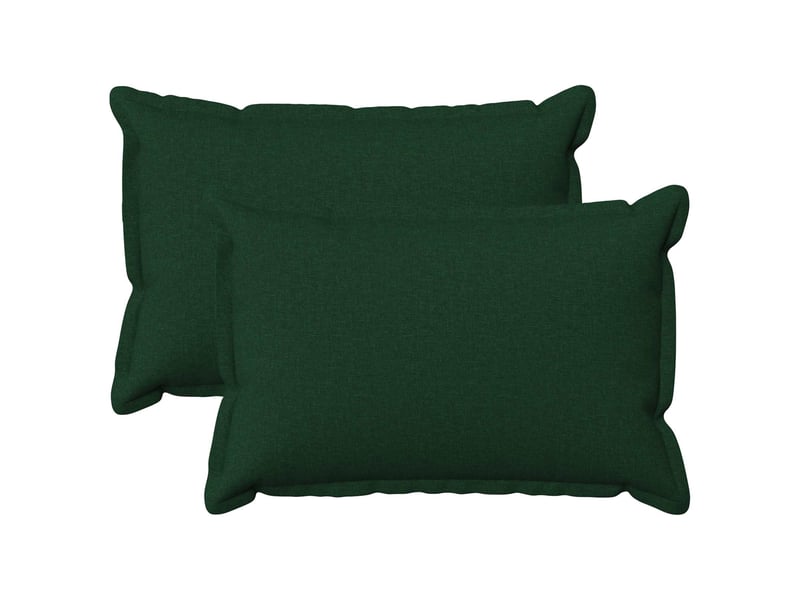  Lot de 2 coussins, coussins décoratifs houten vert foncé lin synthétique cf56537  - Conforama B
